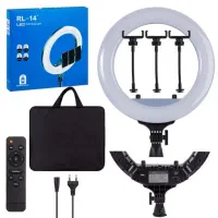 رینگ لایت حرفه‌ای ۱۴ اینچیRL-14  + پایه2متری فلزی