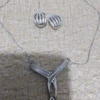 نیم ست گردنی نقره