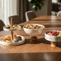 سرویس پذیرایی طلاکاری شده گندم و گل