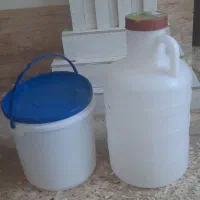 دبه ۱۰ لیتری و سطل درب دار تمیز