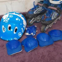 اسکیت کلاه ایمنی زانو بند آرنج بندسایز ۳۶ تا ۳۹