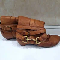 پوتین زنانه سایز ۳۷ چرم اصل|کیف، کفش، کمربند|رشت, پاستوریزه|دیوار