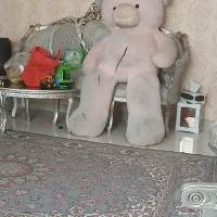 خرس ۱ونیم متری صورتی کم رنگ