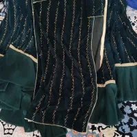 لباس محلی مخمل سبز ماشی خوشرنگ تمیز نو|لباس|یاسوج, |دیوار