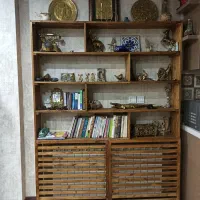 کتابخونه چوب راش / کاور رادیاتور چوبی