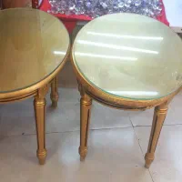 ۲ عدد میز عسلی رویه شیشه