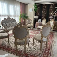 مبل ۹ نفره همراه جلومبلی و دو عدد عسلی|مبلمان خانگی و میز عسلی|خرمآباد, |دیوار