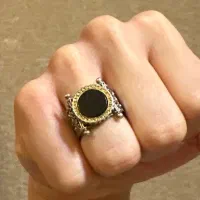 انگشتر عقیق مشکی