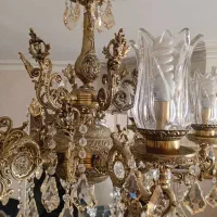 لوستر طرح برنجی|لوستر و چراغ آویز|قزوین, |دیوار