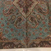 ترمه یزدی ابریشمی دورتا دور خامه دوزی