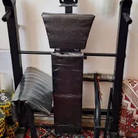 دستگاه چندکاربدنسازی+میله هالتر+دمبل۱۵+۲عددگیره|تجهیزات ورزشی|شاهرود, |دیوار