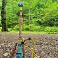 قلیان تنه چوبی