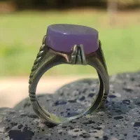 انگشتر عقیق یمنی یاسی اصل با ذکر پنج تن|جواهرات|اصفهان, دستگرده|دیوار