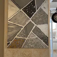 فروش تابلو نقاشی مدرن ساخته شده از ورق نقره|تابلو، نقاشی، عکس|تهران, ولنجک|دیوار