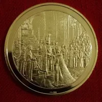سکه یادبود تاجگذاری (شاه و فرح) 1347 آبکاری طلا|کلکسیون سکه، تمبر، اسکناس|تهران, ونک|دیوار