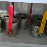 شیرفلکه برنجی ۴اینچ و شیر تکضرب ۴اینچ|مصالح و تجهیزات ساختمان|جم, |دیوار