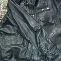 کاپشن و شلوار چرم اصل