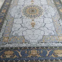 فرش12متری نقشه نسیم نقره ایی سلطنتی