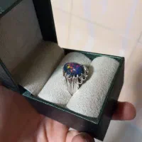 انگشتر اپال بلک  پایه فدیوم