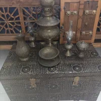 سماور زغالی برنجی ( ست کامل نوستالژی)