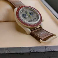 ساعت مچی امگا سواچ سه موتوره قهوه ای زرشکی|ساعت|اصفهان, نقش جهان|دیوار