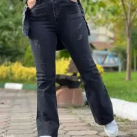 شلوار جین بوت کات دمپا بگ مام استایل مام فیت شافل
