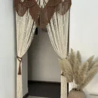 پرده های زیبای مکرومه ای|پرده، رانر، رومیزی|چهاردانگه (تهران), |دیوار