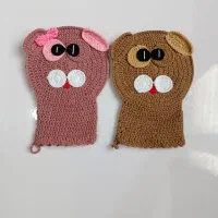 عروسک لیف عروسکی ساده اسکاج دستگیره دست بافت|لوازم حمام|گنبد کاووس, |دیوار