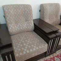 مبل راحتی استیل ۷نفره با میز پذیرایی