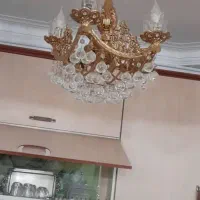 لوستر ۴شاخه طلایی آویز خور