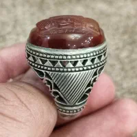 انگشتر نقره عقیق حکاکی رضا قنبری|بدلیجات|تهران, نیروی هوایی (پیروزی)|دیوار