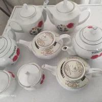 تعدادی قوری وقندان قدیمی