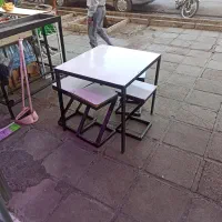 میز صندلی آهنی|صندلی و نیمکت|خرم‌آباد, |دیوار