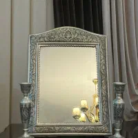 فروش آینه و شمعدان طرح نقره سیاه قلم|آینه|قم, زنبیل آباد|دیوار