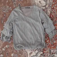 شومیز طوسی طرح لمه