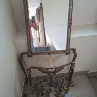 ایینه و شعمدان برنجی