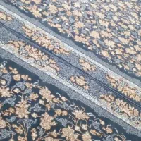 ۴ تخته فرش شش متری طوسی طلایی نو