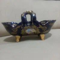 ۳۳ تکه ظروف قدیمی ژاپنی سورمه ای طلاکوب