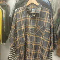 پیراهن نخی آستین کوتاه سایز بزرگ ۳XL تا ۶XL