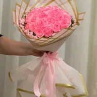 دسته گل روبانی