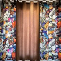 فروش پرده سه تیکه به همراه چوب پرده