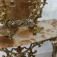 آیینه شمعدان و کنسول آنتیک قدیمی|بوفه، ویترین، کنسول|اصفهان, قلعه طبره|دیوار