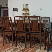 میز ناهارخوری هشت نفره چوب راش مارک چوبیران|میز و صندلی غذاخوری|حمیدیا, |دیوار