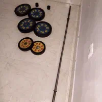 میله هالتر و وزنه ۶۰ کیلو گرم