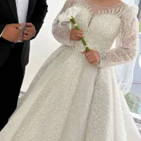 لباس عروس با دامن پرنسسی فول سنگ|لباس|پاکدشت, پاکدشت (مامازند)|دیوار