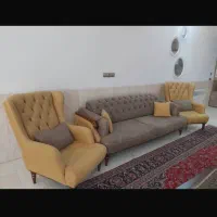 مبل چستر تخت شو پارچه وارداتی یه ماه کارکرده