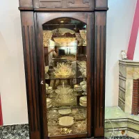 بوفه چوبی طبقات شیشه