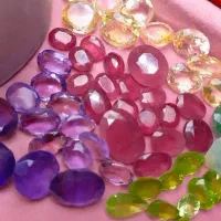 یاقوت زبرجد آمیتیست سیترین نگین طبیعی انگشترفیروزه