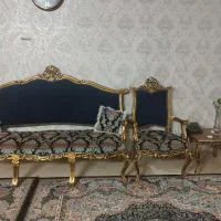 مبل استیل ۷ نفره به همراه جلو مبلی و عسلی|مبلمان خانگی و میز عسلی|تهران, شهرک صادقیه|دیوار
