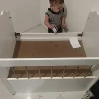 تخت کنار مادر مانند گهواره هم میشه|تخت و صندلی بچه|مشهد, نوید|دیوار